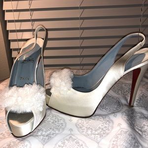 Louboutins- White Satin